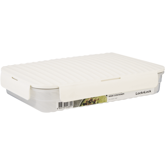 LocknLock Wave container 1.5lt white ( Order in Qty of 8)