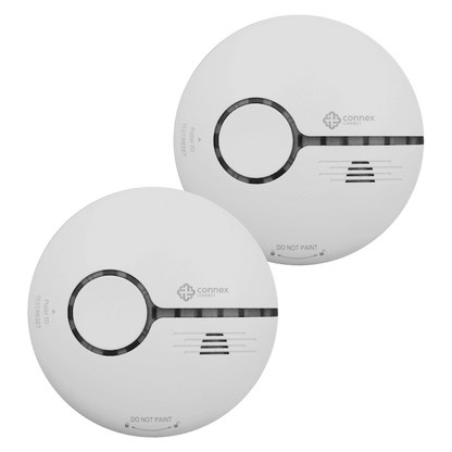 Smart Wi-Fi Smoke Detector Alarm Twin Pack