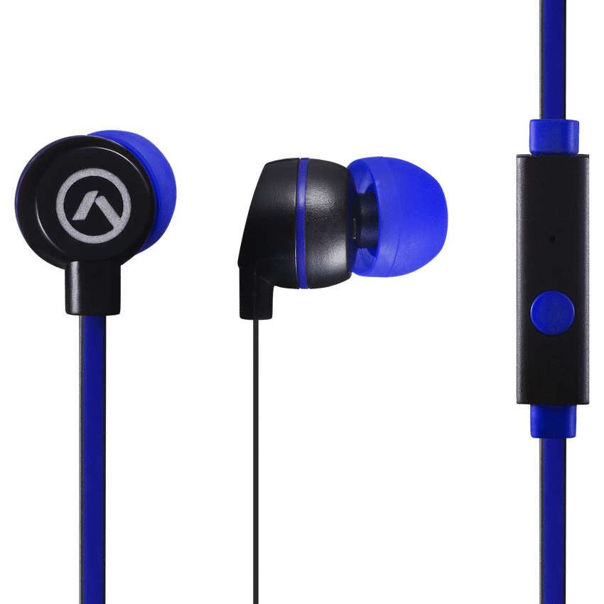 Amplify Vibe Series Earphones with Mic - Black and Blue