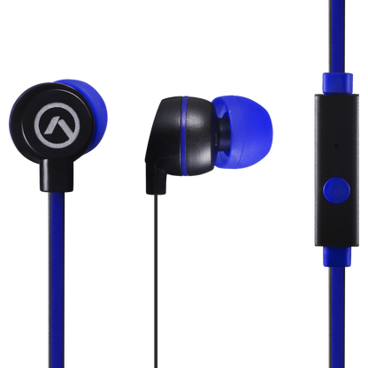 Amplify Vibe Series Earphones with Mic - Black and Blue