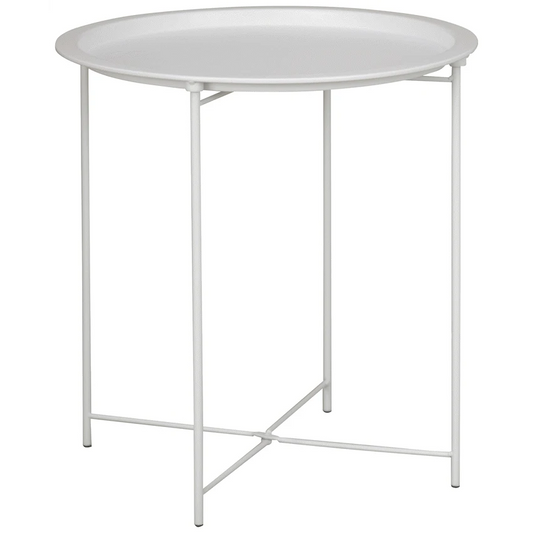 Everfurn Nala Side Table White, Painted MDF, Steel Frame, 2 Pack