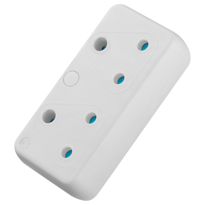 SWITCHED  2 Way Adaptor - White