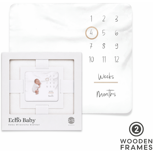 Echo Baby Milestone Blanket - White