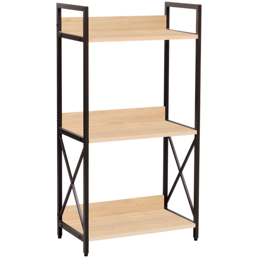 Everfurn Scandanavian Bookcase Medium with Steel Frame