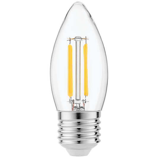 Ellies 4W C37 Candle Clear LED Filament Bulb - E27 - WW