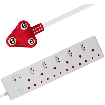 Switched Medium Surge 12-Way Multiplug 0.5m