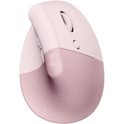Logitech(R) Lift Vertical Ergonomic Mouse - Rose/Dark Rose
