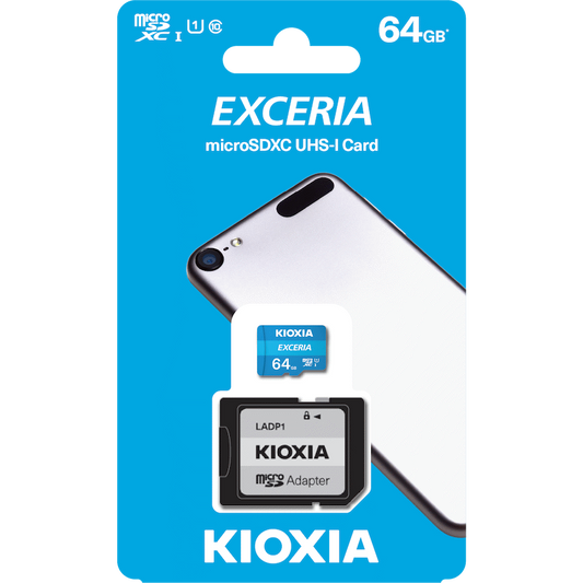 Kioxia 64gb Micro SDHC - UHS-1 Read 100MB/s CL10