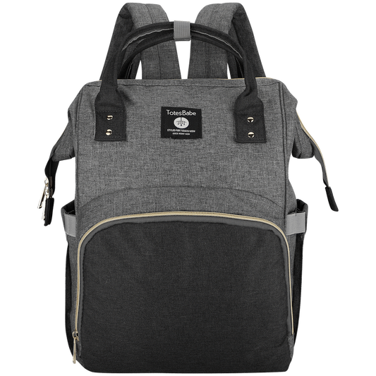 Totes Babe Alma Diaper Backpack Colourblock - Grey/Charcoal