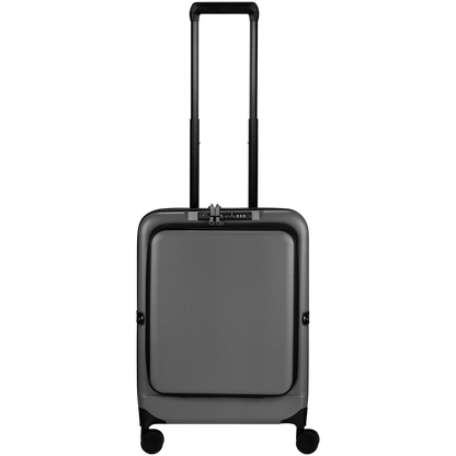 Expandable PP 55cm Carry On Luggage - Dark Grey