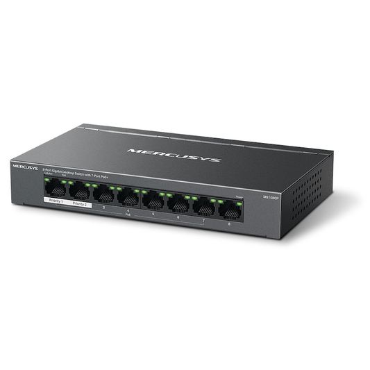 TP-Link Mercusys MS108GP 8-Port Gigabit Desktop Switch with 7-Port PoE+