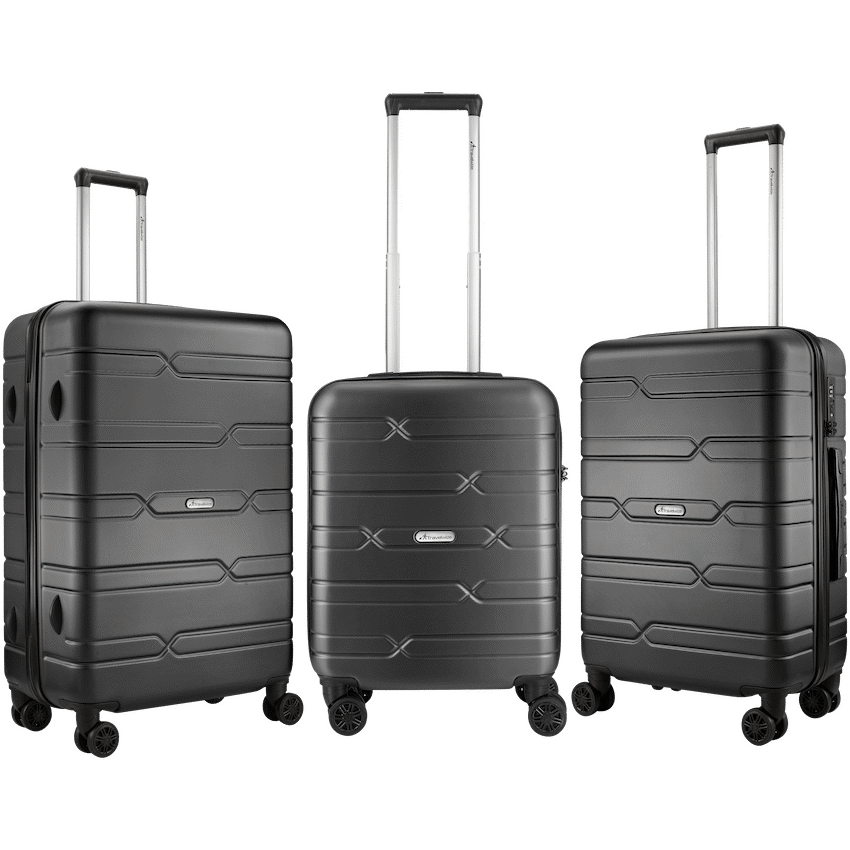 Travelwize Bondi ABS 4-Wheel Spinner 3 Pc Luggage Set - Grey