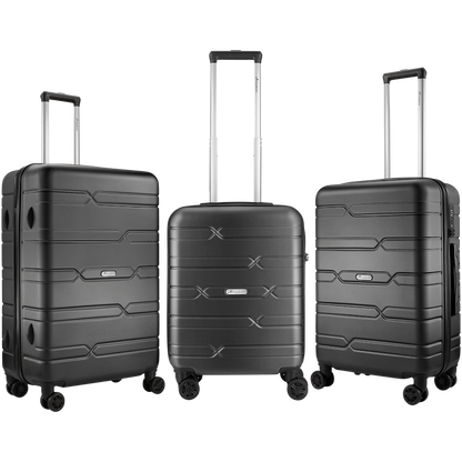 Travelwize Bondi ABS 4-Wheel Spinner 3 Pc Luggage Set - Grey