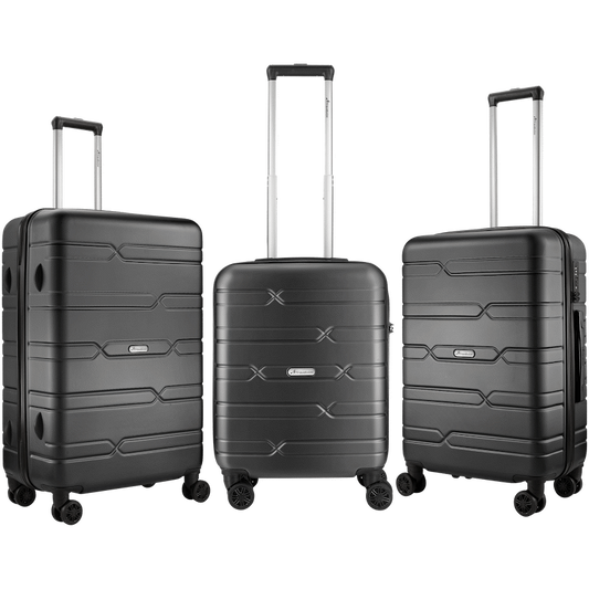 Travelwize Bondi ABS 4-Wheel Spinner 3 Pc Luggage Set - Grey