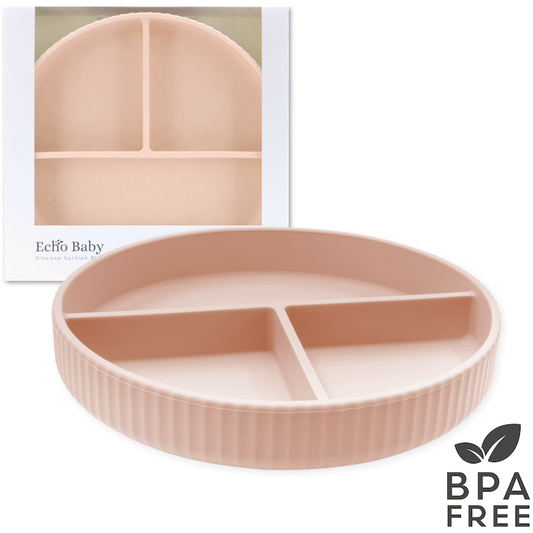 Echo Baby Silicone Suction Plate - Rose