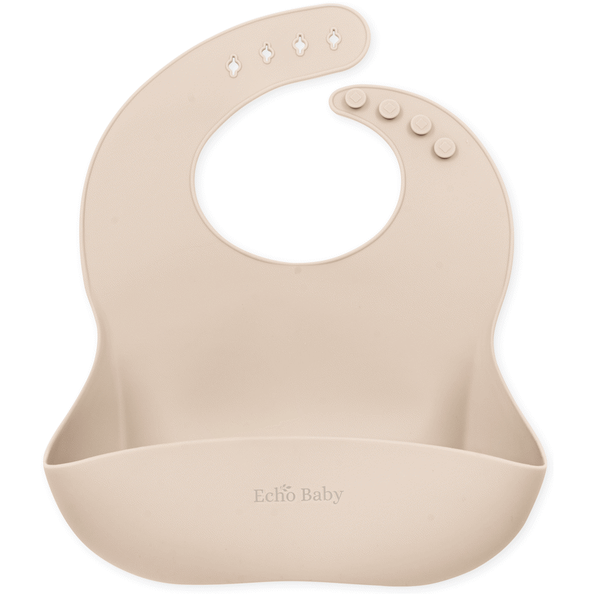 Echo Baby Silicone Bucket Bib - Ivory