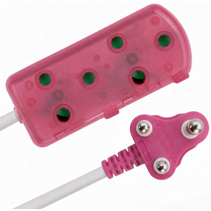 Ellies 2-Way Light-Duty Coloured Extension Lead - 5m