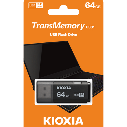 Kioxia U301- 64GB USB 3.2-GEN1-BLK
