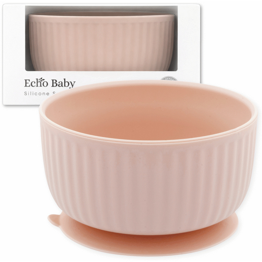 Echo Baby Silicone Suction Bowl - Rose