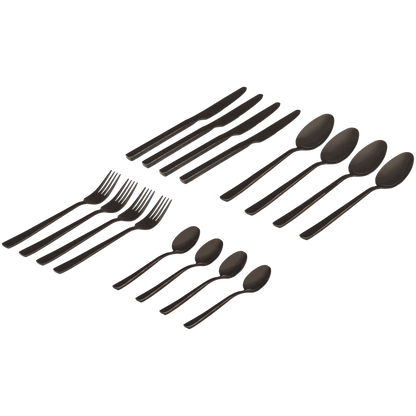 Legend Premium Cutlery Set 16pce Black ( Order in Qty of 1)