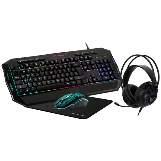 VX Gaming Heracles series 4-in-1 Combo KB, Mouse, Mousepad, Headset