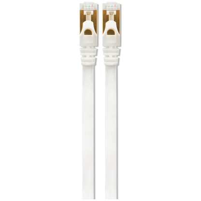 VolkanoX Giga Series Cat 7 Ethernet Cable 5m - White, Gold Tips