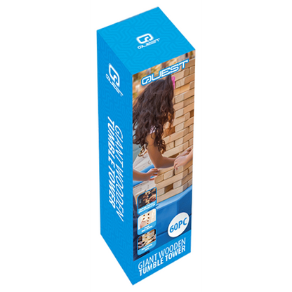 Quest Giant Wooden Tumble Tower (60 Pc) - Natural