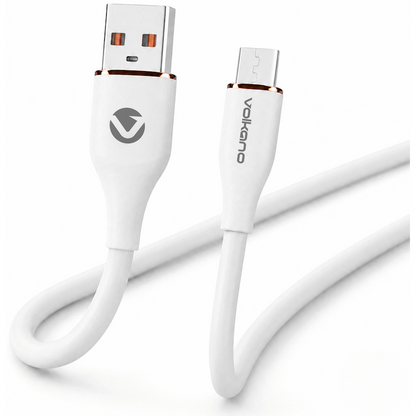 Volkano Flexi Series USB to Micro USB 1.5m 18w - White