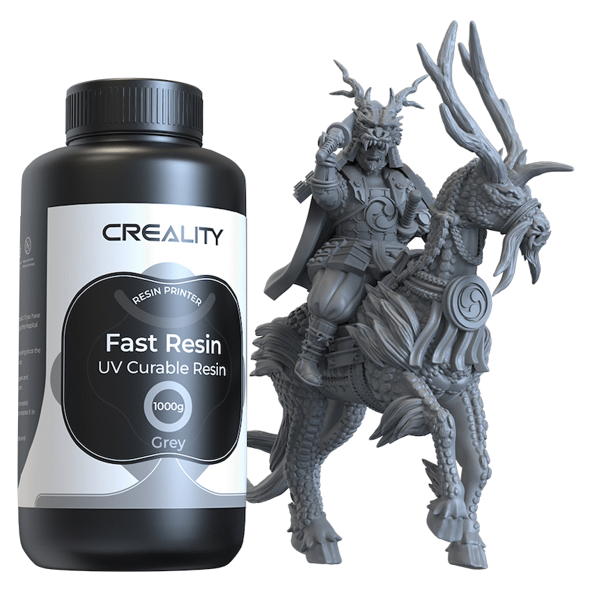 Creality Quick Resin - Grey (1kg) - Black Plastic Bottle