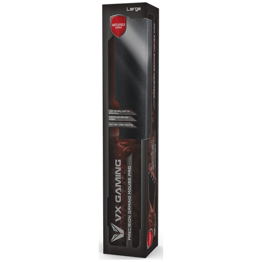 VX Gaming Battlefield series gaming mousepad - Extra large black/red - 550mm