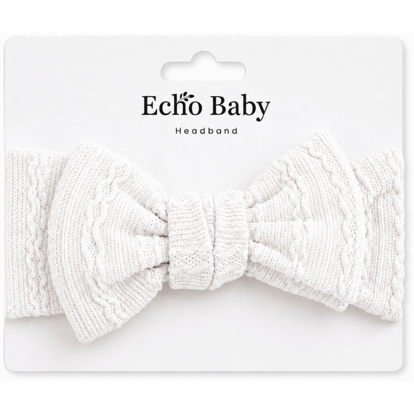 Echo Baby Bow Headband - Snow