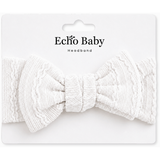 Echo Baby Bow Headband - Snow