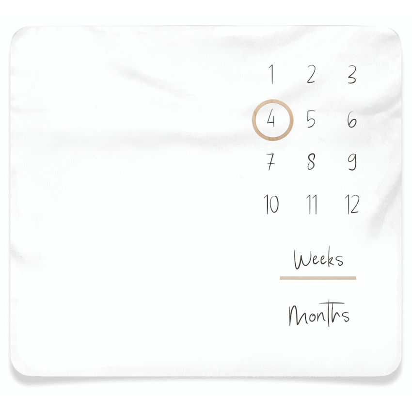 Echo Baby Milestone Blanket - White