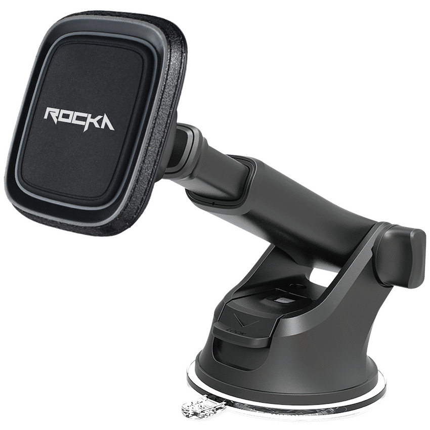 Rocka Journey Series Magnetic Car Phone Holder with Extension Arm - Black
