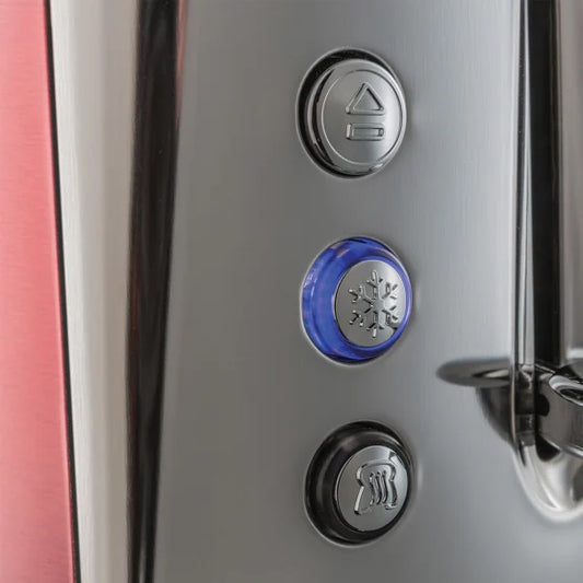 RUSSELL HOBBS 2 SLICE TOASTER LUNA SOLAR RED