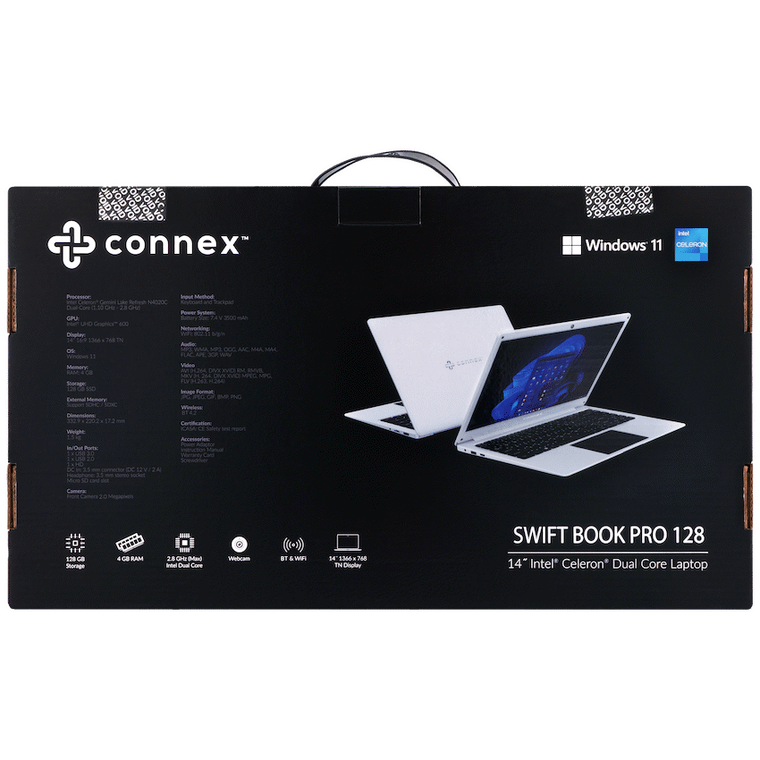 Connex Laptop SwiftBook PRO X - 14" Celeron N4020 8GB/256SSD W11HOME