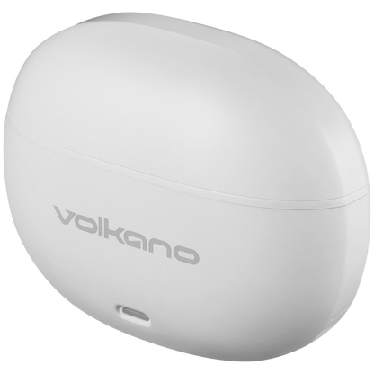 Volkano Pulse Series True Wireless Earphones with Charging Case - White