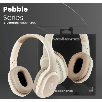 Volkano Pebble Series Bluetooth Headphones - Khaki