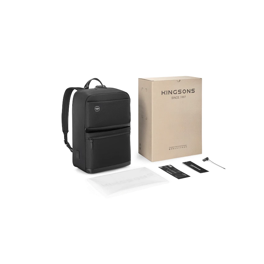 Kingsons Urban Daily 15.6" Laptop Backpack - Black