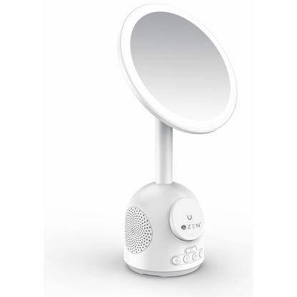 ZEN Unify Series Wireless Phone Charger with Bluetooth Speaker and Mirror - White