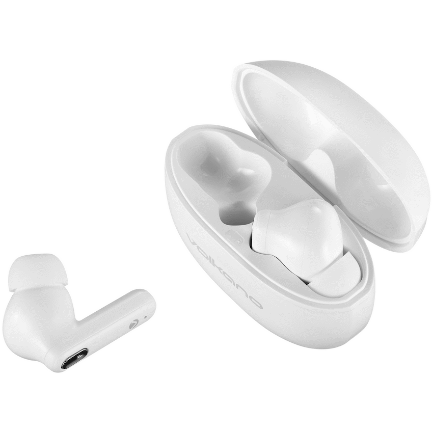 Volkano Pulse Series True Wireless Earphones with Charging Case - White