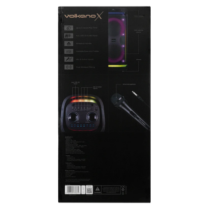 VolkanoX Paramount Series 8" Bluetooth Party Speaker - 80w
