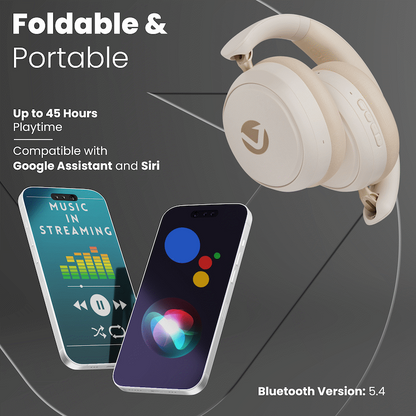 Volkano Lexi Bluetooth Headphone with ANC - Nude