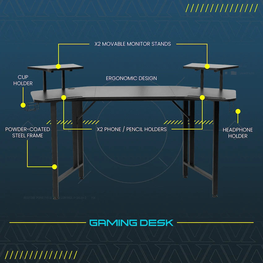 VX Gaming Saturn Gaming desk - with Desk Mat