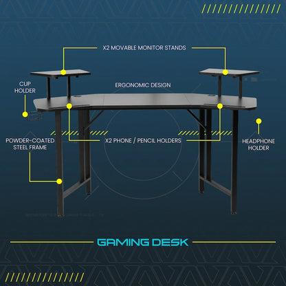 VX Gaming Saturn Gaming desk - with Desk Mat