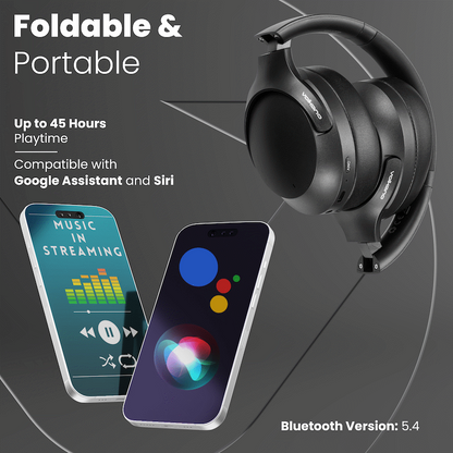 Volkano Odyssey ANC Bluetooth Wireless Headphone - Black