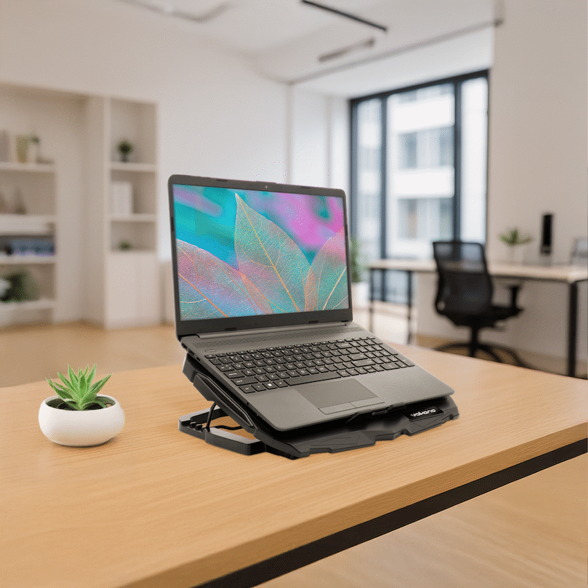 Volkano Glacier Series Upright Notebook Cooling Stand with Dual Fans
