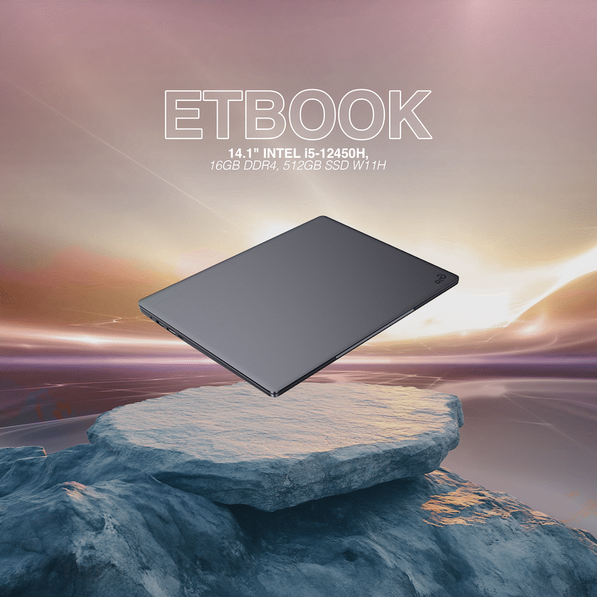 ETBook, 14.1" Intel i5-12450H, 16gb DDR4, 512gb SSD W11H
