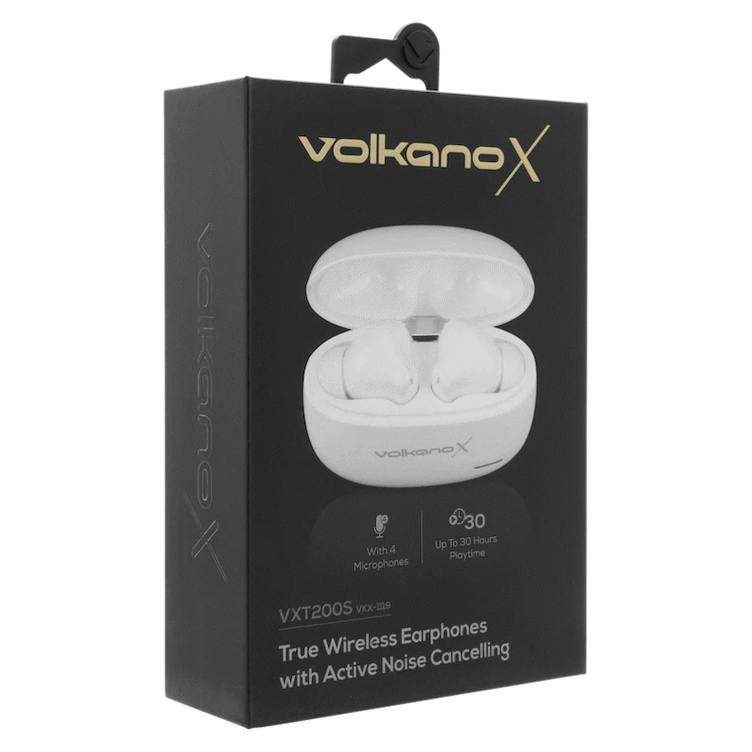 VolkanoX VXT200S Hybrid ANC TWS Earphones - White