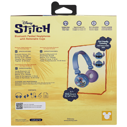 Stitch Bluetooth Padded Headphone with Removable Cups